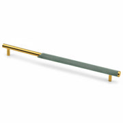 Plantex Stainless Steel & Aluminium Cabinet Handle/288mm Wardrobe Door Handle/Cupboard Pull-Push Handles for Home/Office - Pack of 1 (Green & Gold)