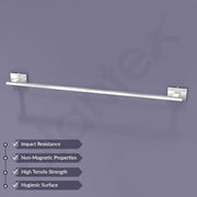 Plantex 304 Grade Stainless Steel 24 inch Bathroom Single Towel Rod/Towel Holder/Towel Hanger/Towel Bar/Stand/Bathroom Accessories - Benz (Chrome)