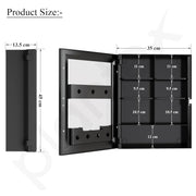 Plantex Bathroom Cabinet with Mirror/ABS Bathroom Storage Organiser/Multipurpose Bathroom Shelf/Wall Mount Mirror Cabinet for Wash Basin (14x18 Inch, Black)