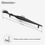 Plantex Cabinet Handle/160mm Handle for Cabinet/Furniture/Door Pull-Push Handle for Home/Office - Pack of 1 (Black)
