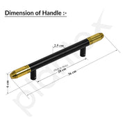 Plantex 14 Inch Door Handle for Main Door/Heavy Duty Main Door Handle/Pull Push Handle for Home/Office Ã¢â‚¬â€œ Pack of 1 (112,Black & Gold)