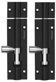 Plantex Stainless Steel 4 inch Tower Bolt/Tower Bolt for Home,Offices Doors and Windows/Tower Bolt for Main Door/Door Latch/Kundi/Chitakini/Door Latch for Windows (Black Finish, Pack of 2)
