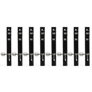 Plantex Stainless Steel Tower Bolt/Tower Bolt for Home,Offices Doors & Windows/4 Inch Tower Bolt for Main Door/Door Latch/Kundi/Chitakini/Door Latch for Windows - Pack of 8 (Black)