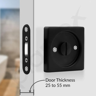 Plantex Baby Latch for Bathroom/Door Latch Lock/Bathroom Latch for Door/Chitkani for Bedroom/Office/Door Latches for Home - (DTM-620, Black)