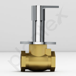 Plantex Pure Brass PAC-1806 Angular Concealed Stop Cock/Concealed Stop Valve Tap For Bathroom With Teflon Tape & Adjustable Brass Wall Flange – 15 mm (Mirror-Chrome Finish)