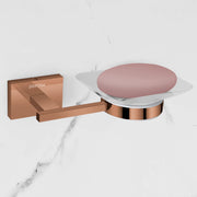 Plantex 304 Grade Stainless Steel Square Shape Wall Mounted Soap Holder/Soap Stand/Soap Case/Bathroom Accessories - Benz (Rose Gold)