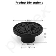 Plantex Knobs for Drawer/Round Drawer Knobs/Knobs for Cabinets/Pull-Push Knobs for Kitchen/Bedroom Drawer - Pack of 1 (DTK-301, Black)