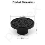 Plantex Knobs for Drawer/Round Drawer Knobs/Knobs for Cabinets/Pull-Push Knobs for Kitchen/Bedroom Drawer - Pack of 3 (DTK-301, Black)