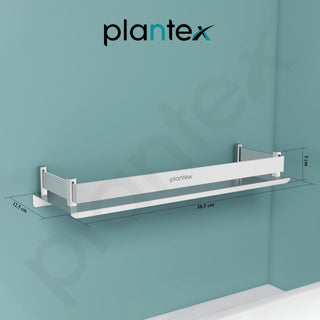 Plantex Stainless Steel Bathroom Shelf/Shelf for Bathroom/Wall Mounted Kitchen Shelf/Washroom Organiser- Chrome (15x5 Inch)