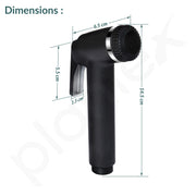 Plantex ABS Jet Spray Gun/Health Faucet for Toilet/Hand Spray for Bathroom/Toilet Jet Spray Gun- Pack of 1 (Black)