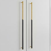 Plantex Stainless Steel & Aluminium Cabinet Handle/600mm Wardrobe Door Handle/Cupboard Pull-Push Handles for Home/Office - Pack of 2 (Black & Gold)