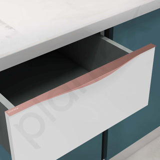 Plantex Profile Handle for Kitchen Cabinet/22 Inch Alluminium Drawer Profile Handle/Wardrobe Pull Handle for Home/Office/Hotel - Pack of 2 (Rose Gold)