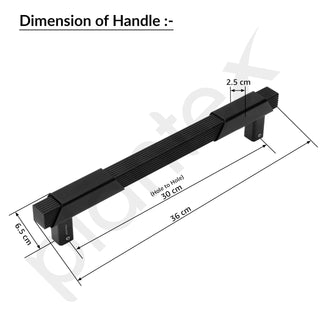 Plantex Door Handle/14 Inch Main Door Handle/Aluminium Door Handle/Pull-Push Door Handle/Door Accessories/3 Years Warranty (Pack of 1, Black)