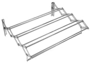 Plantex Stainless Steel Foldable Clothes Drying Rack/Cloth/Towel Stands for Drying Clothes - Wall Mount (Chrome - 24 inch)