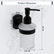 Plantex 304 Grade Stainless Steel Liquid Soap Dispenser/Shampoo Dispenser/Handwash Dispenser/Bathroom Accessories - Parv (Black)