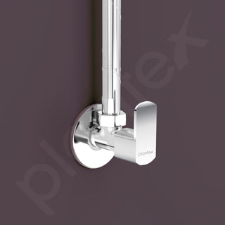 Plantex Single Lever Angle Valve for Bathroom with Brass Spindle/Angle Cock/Single Way Cock with Teflon Tap for Kitchen - Pack of 1 (CRM-1284-Chrome)