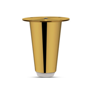 Plantex 3 Inch Sofa Legs for Bed Furniture/Sofa Legs for Table/Sofa Support Legs with Rubber Grip (Gold, 6 Pcs)