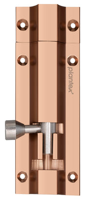 Plantex Stainless Steel 4 inch Tower Bolt/Tower Bolt for Home,Offices Doors and Windows/Tower Bolt for Main Door/Door Latch/Kundi/Chitakini/Door Latch for Windows (Rose Gold, Pack of 2)