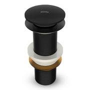 Plantex Waste Coupling for Wash Basin/Pure Brass 5 inch Drain Out let System Full Thread Pop up Coupling for Wash Basin/Wash Basin Accessories (Matt Black - Pack of 1)