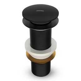 Plantex Waste Coupling for Wash Basin/Pure Brass 5 inch Drain Out let System Full Thread Pop up Coupling for Wash Basin Accessories (Matt Black - Pack of 1)