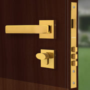 Plantex Triple Security Door Lock for Home/Main Door Lock Set with 3 Years of Warranty/Mortise Lock for Door with Brass Lock Body & Cylinder(7107 - Gold)