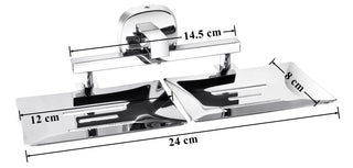 Plantex 304 Grade Stainless Steel Double Soap Dish/Soap Case/Soap Holder/Soap Stand for Bathroom Accessories - Maxx (Chrome)