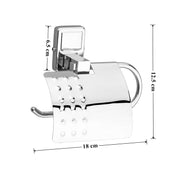 Plantex 304 Grade Stainless Steel Washroom Set of 2 - Toilet Paper Holder/Stand/Liquid Soap Dispenser - Darcy (Chrome)