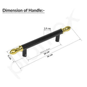 Plantex Altros Main Door Handle/14 inches Door Handle for Main Door/Pull Push Door Handle for Wooden &Glass Door - Pack of 1 (106 - Black & Gold) - 3 Years Warranty