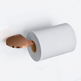 Plantex Smero Pure Brass Toilet Paper Holder/Toilet Paper Roll Holder/Tissue Paper Roll Holder for Bathroom - Smart (PVD Rose Gold)