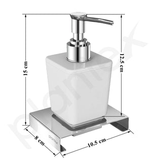 Plantex Soap Dispenser for Bathroom/Stainless Steel and ABS Shampoo/Hand Wash/Liquid Soap Dispenser - Table Top Bathroom Accessories - Pack of 1 (Chrome & ABS)