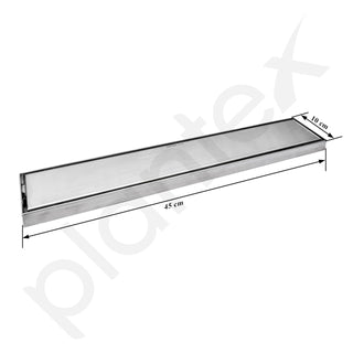 Plantex 304 Grade Stainless Steel Linear Shower Floor Drain with Tile Insert Grate - for Bathroom and Kitchen (10 x 45 cm - Matt)