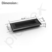 Plantex Sliding Door Handle/Concealed Handle for Sliding Door/96mm Concealed Handle for Wardrobe/Kitchen Cabinet - Pack of 1 (Black)