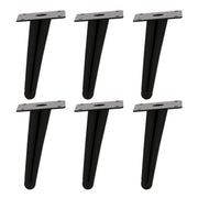 Plantex 6 Inch Sofa Legs for Bed Furniture/Sofa Legs for Table/Sofa Support Legs with Rubber Grip (Black, 6 Pcs)