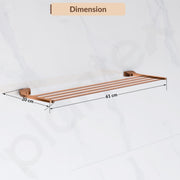 Plantex Smero Pure Brass 24 inch Towel Rack for Bathroom/Towel Stand/Hanger/Towel Holder/Towel Bar/Bathroom Accessories - Smart (PVD Rose Gold)