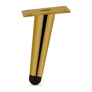 Plantex 4 Inch Sofa Legs for Bed Furniture/Sofa Legs for Table/Sofa Support Legs with Rubber Grip (Gold, 8 Pcs)