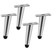 Plantex Heavy Duty Stainless Steel 4 inch Sofa Leg/Bed Furniture Leg Pair for Home/Furniture Sofa Legs for Table/Sofa Support Legs/Sofa Furniture Leg (Chrome Finish) Set of 4 Pcs