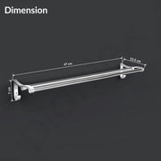 Plantex Stainless Steel Dual Towel Rod for Bathroom/Towel Hanger/Towel Holder Stand/Bathroom Accessories (18 Inch - Chrome)