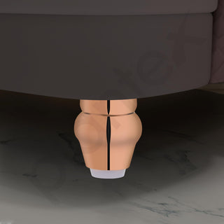 Plantex 3 Inch Sofa Legs for Bed Furniture/Sofa Legs for Table/Sofa Support Legs with Rubber Grip (Rose Gold, 6 Pcs)