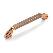 Plantex Aluminium Cabinet Handle/160mm Wardrobe Handle for Home/Cupboard Door Pull-Push Handles for Office - Pack of 1 (Rose Gold)