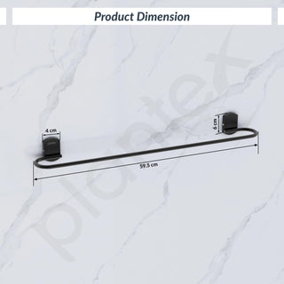 Plantex 304 Grade Stainless Steel 24 inch Towel Rod/Towel Bar/Towel Hanger for Bathroom/Bathroom Accessories - Pack of 1 (Parv-Black)