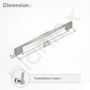 Plantex Cabinet Handle/160mm Handle for Drawer/Wardrobe/Kitchen Handle/Pull-Push Handle for Home/Office - Pack of 1 (Satin)