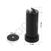 Plantex Stainless Steel Wall-Mounted Magnetic Door Stopper/Door Catcher for Wooden Door - Pack of 3 (Matt Black)