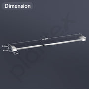 Plantex Smero Pure Brass Towel Hanger for Bathroom/Single Towel Rod/Towel Bar/Bathroom Accessories - Arrete (24 Inch-Chrome)