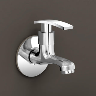Plantex Single Lever Bib Cock Water Tap for Bathroom with Wall Flange and Teflon Tape/Wash Basin Tap for Home/Tap for Bathroom with Water Saving Aerator-(Samar-Chrome)