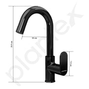 Plantex Pure Brass Sink Tap for Wash Basin/360° Swivel Spout for Kitchen Sink Tap with Water Saving Aerator/7 Year Warranty by Plantex (ORN-212-PVD Black)