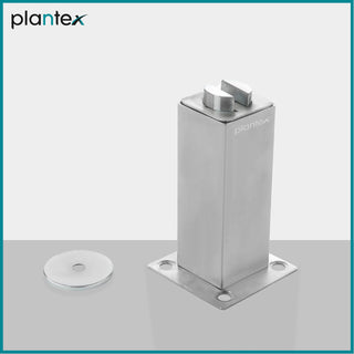 Plantex Stainless Steel 3 inch Square Door Magnet/Door Stopper/Door Catcher for Home/Office/Hotel - Pack of 1 (APS-1118 - Matt)