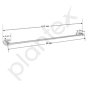 Plantex Smero Pure Brass Towel Hanger for Bathroom/Single Towel Rod/Towel Bar/Bathroom Accessories - Circle (24 Inch-Chrome)