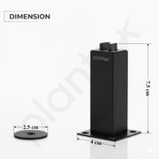 Plantex Stainless Steel Wall-Mounted Magnetic Door Stopper/Door Magnets to Hold Door/Door Catcher for Wooden Door - Pack of 6 (Matt Black)