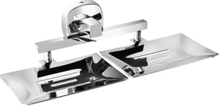 Plantex 304 Grade Stainless Steel Double Soap Dish/Soap Case/Soap Holder/Soap Stand for Bathroom Accessories - Maxx (Chrome)