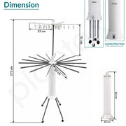 Plantex Cloth Stand for Home/Foldable Rotating Cloth Drying Rack/360° Cloth Stand with Lockable Wheel/Indoor & Outdoor Cloth Hanger - Pack of 1 (White)